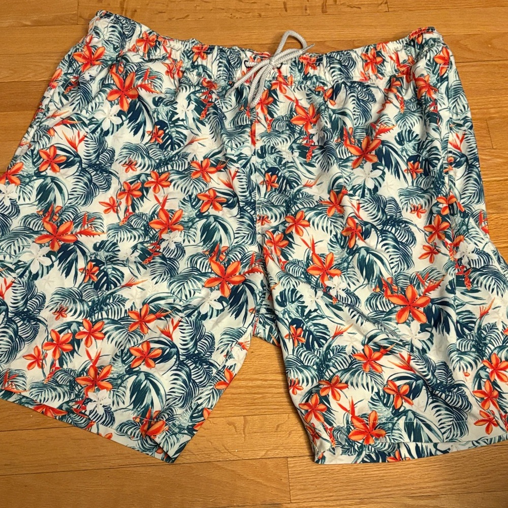 Caribbean Joe Tropical Floral Swim Shorts